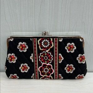 Vera Bradley Black Floral Clutch